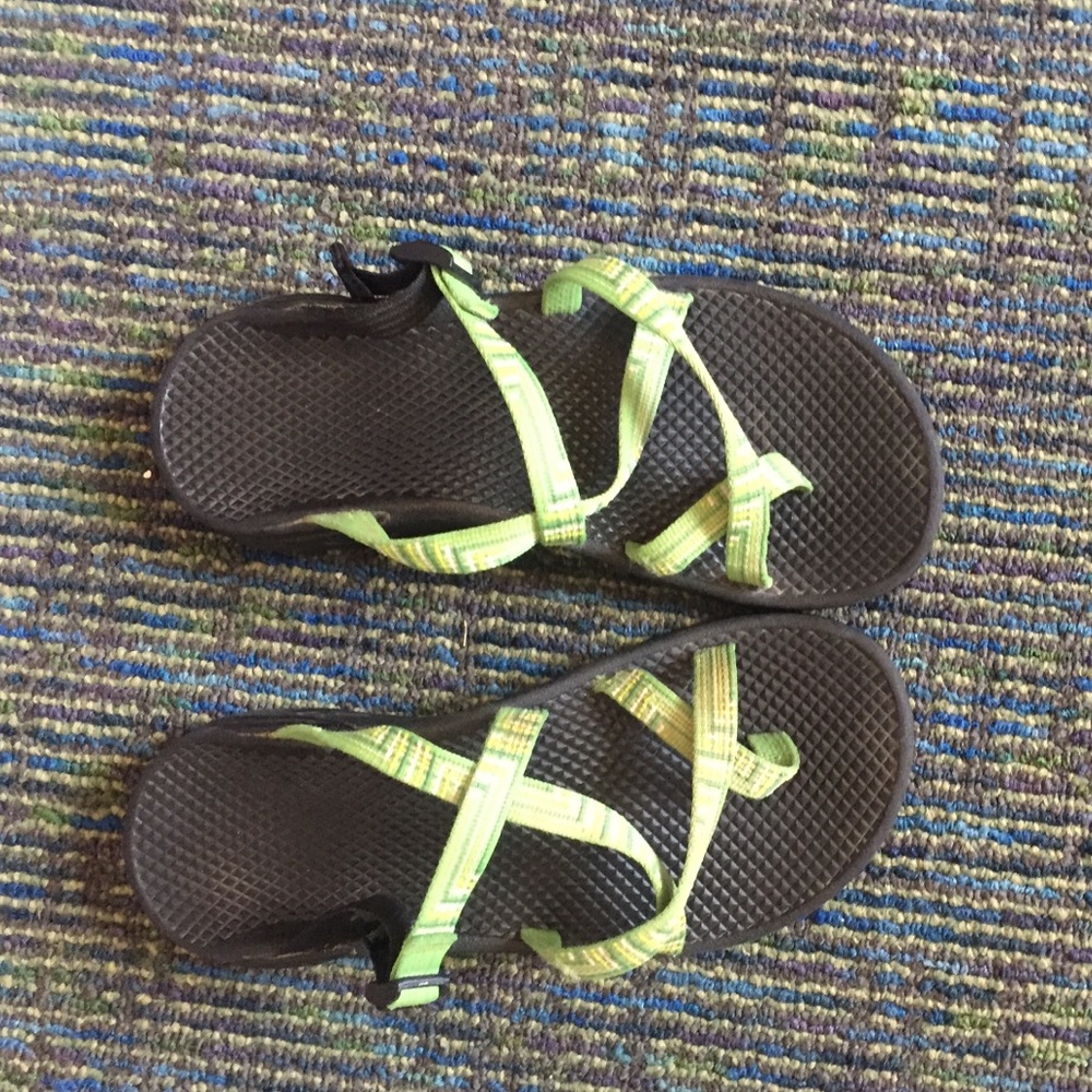 green single strap chacos